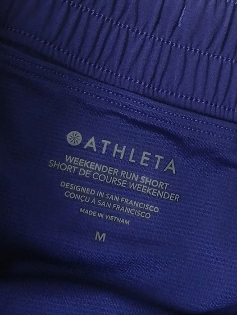 Athleta Weekender Run Shorts Blue Women's Medium